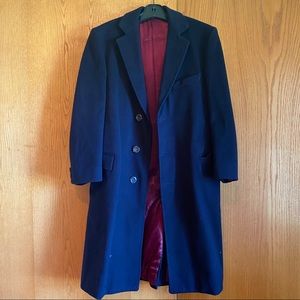 Black Wool Unisex Peacoat